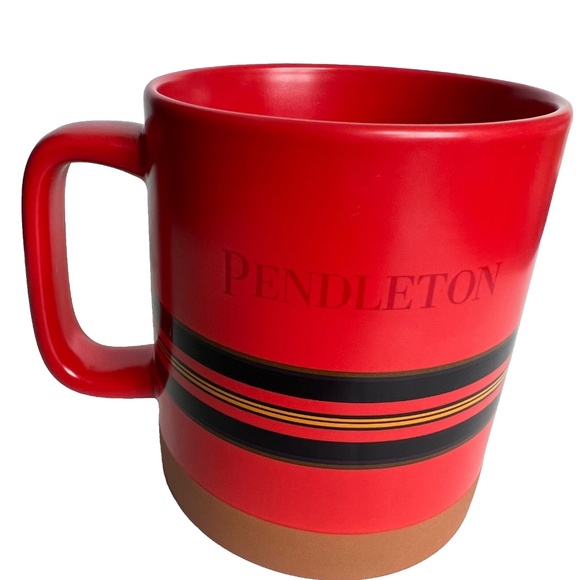 Pendleton Mug National Parks Shelter Bay Red Striped 18 oz Coffee Tea LOGO - Picture 2 of 5